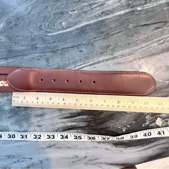 Lucky Brand Vintage Brown Woven Leather Belt Large Made in India - Picture 12 of 15